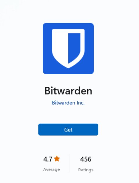 Bitwarden Get button